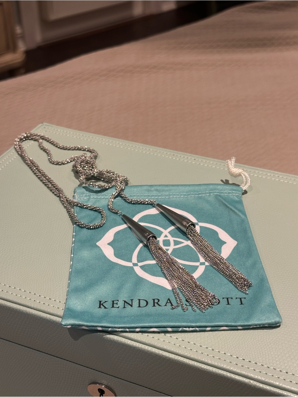 Kendra Scott silver tassel necklace